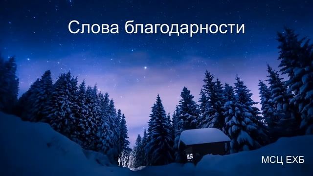 "Слова благодарности". И. Орлов. МСЦ ЕХБ. смотреть онлайн
