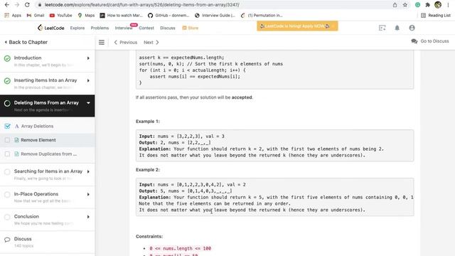 Remove Element | Leet Code | Easy | 27 смотреть онлайн