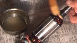 Пропитка якоря в домашних условиях с помощю ЛАТра