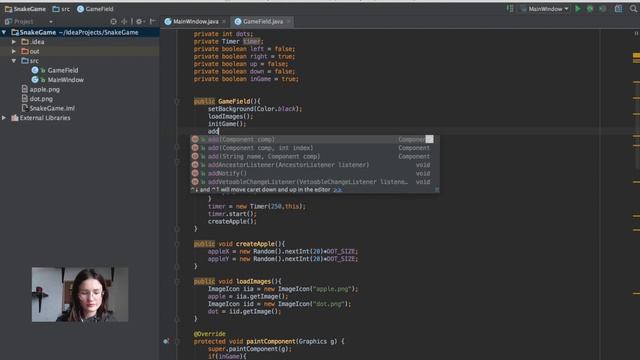 Программирование на Java: создание игры Змейка. Часть 3. смотреть онлайн