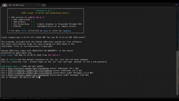 Raspberry Pi 4 surveillance security system with PIR motion sensor and pi camera