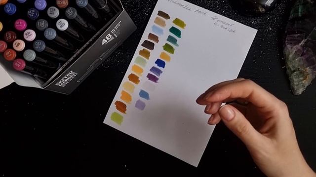 Полная выкраска. Набор спиртовых маркеров SKETCHMARKERS 48 цветов от MPM ART смотреть онлайн