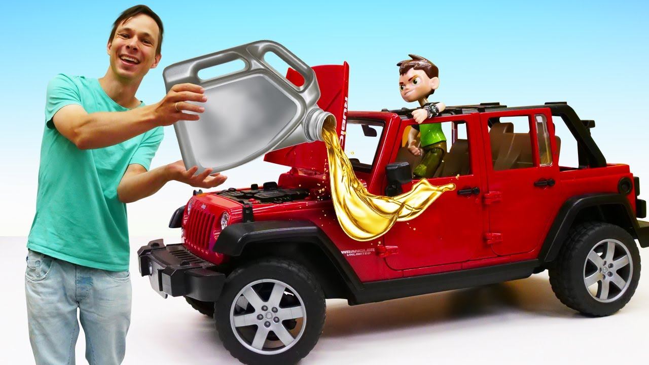 Видео игры машинки – Бен 10 ремонтирует Джип в мастерской Фёдора! – Игры для мальчиков с Бен Тен смотреть онлайн