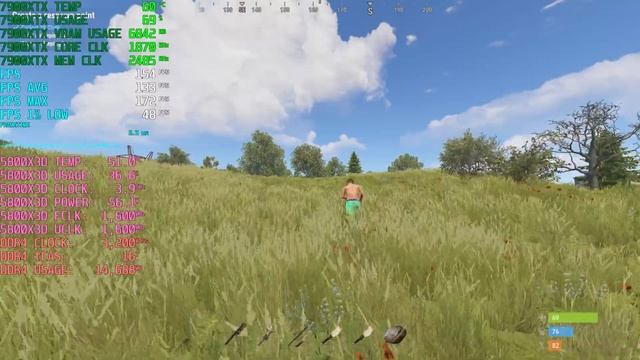 Rust \\ 7900XTX + 5800X3D // All AMD Build // ASUS PG27AQN 360Hz // 1440 High