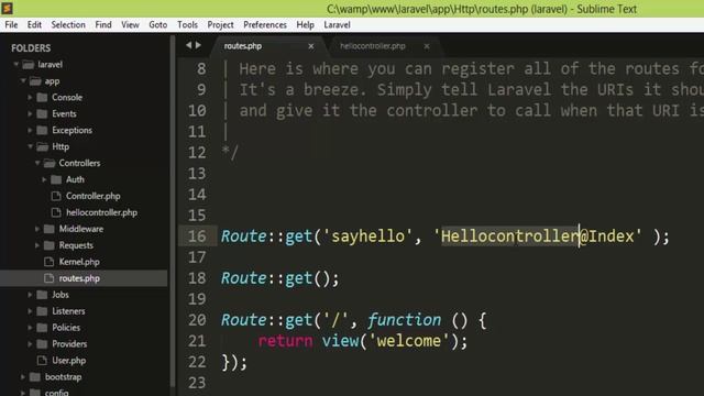 5.Laravel in Hindi : Routes.php in depth Part 1 in Laravel смотреть онлайн