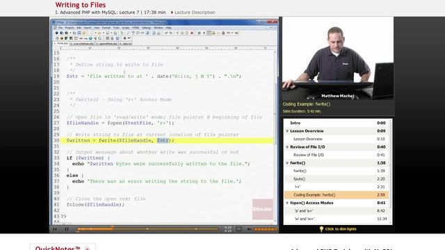 PHP with MySQL - Writing to Files смотреть онлайн