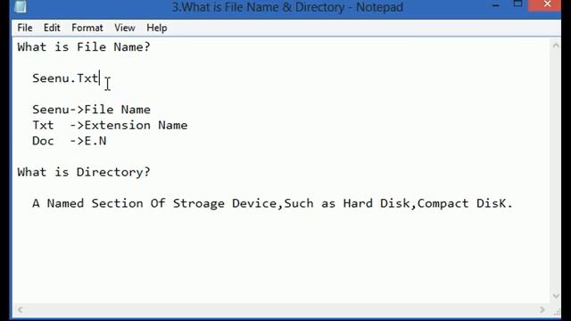 MS DOS Tutorial in Tamil 3 What is File Name & Directory смотреть онлайн