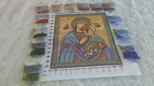 Обзор на схему икона Божией Матери "Страстная", обзор готовых работ Богородица Казанская и Всецариц смотреть онлайн