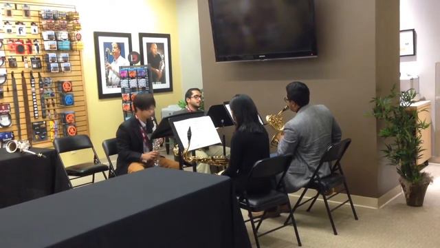 La Sierra University Saxophone Quartet during their visit at D'Addario Woodwinds смотреть онлайн