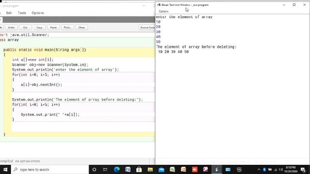 delete an element in array java смотреть онлайн