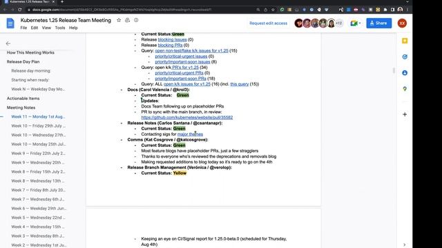 Kubernetes Release Team Meeting (v1.25) 20220801 смотреть онлайн