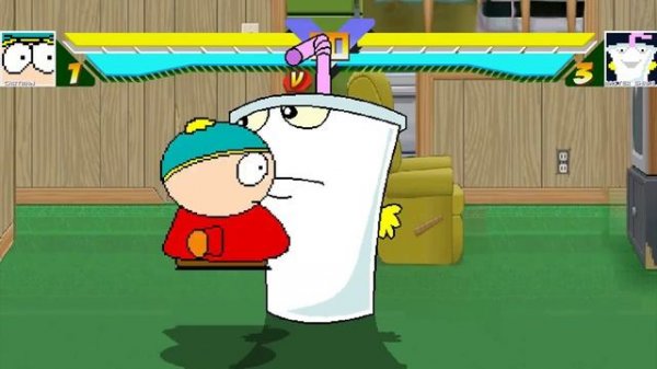 Eric Cartman (South Park) vs Master Shake (Aqua Teen) - Ultimate Mugen Fight 2015
