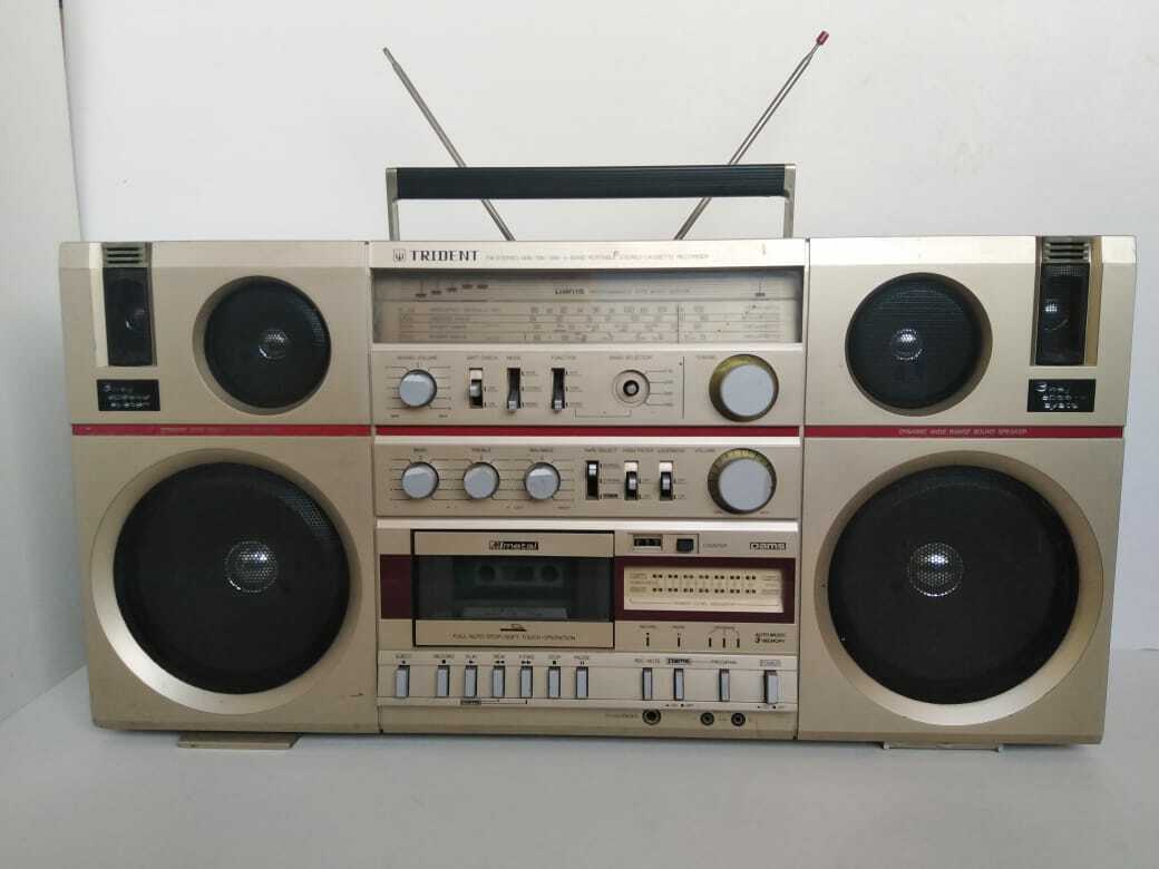 Vintage Trident Cx-473F Ghetto Blaster Recorder Boombox-1986 ГОД -ЯПОНИЯ
