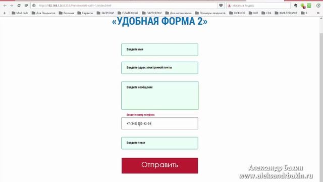 Виджет "Удобная форма 2" смотреть онлайн