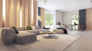 Цвет Штор для СЕРЫХ стен, под серые обои в кухне, гостиной, спальни (10 вариантов). СОЧЕТАНИЕ ЦВЕТО