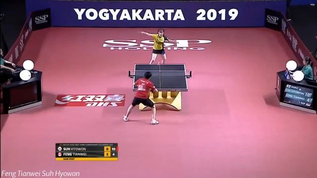 Feng Tianwei vs Suh Hyowon | ASIAN TABLE TENNIS CHAMPIONSHIPS YOGYAKART 2019 Highlights смотреть онлайн