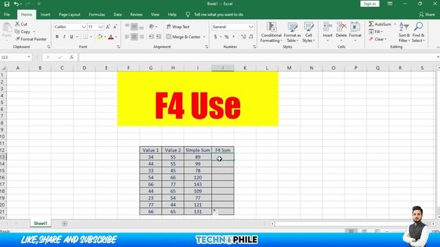 How to use F4 in excel with shortcut | Absolute References with the F4 Key | Urdu/Hindi смотреть онлайн