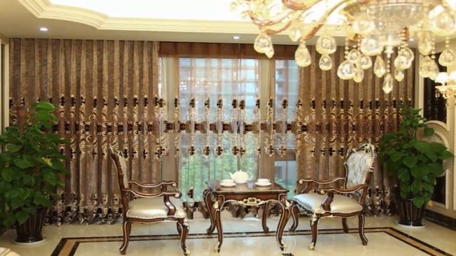 Шторы Европейский бархат, Роскошная современная тюль. смотреть онлайн