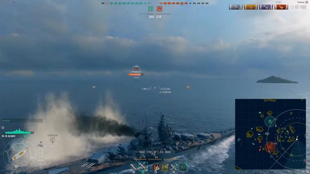 World of Warships Линкоры Франции ALSACE Эльзас 9 Республика не нужна смотреть онлайн
