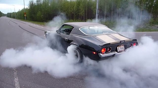 1971 Chevrolet Camaro, second gear burnout. смотреть онлайн