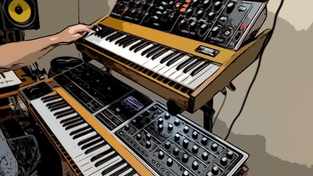 Melancholy Sunday - Moog One and Minimoog Model D Live Take no overdubs смотреть онлайн