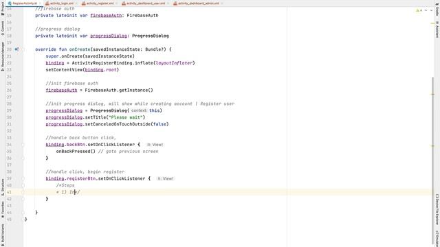 Book App Firebase | 02 Login SignUp | Android Studio | Kotlin