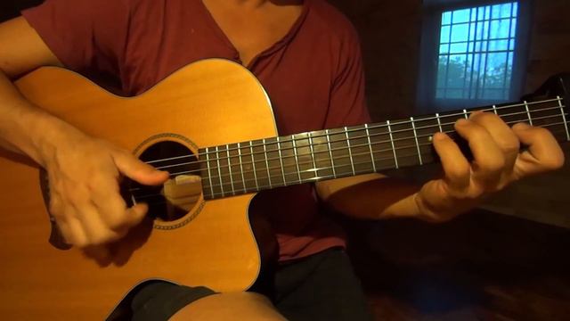 GLADIATOR - How to play Now We Are Free in DADGAD tuining ( fingerstlyle guitar) TACOMA EM9 C 200 смотреть онлайн