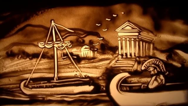 Kseniya Simonova -"Les Troyens"in sand-Ксения Симонова нарисовала"Трою" смотреть онлайн
