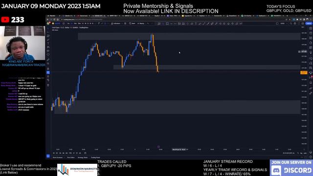 LIVE FOREX TRADING LONDON SESSION - (GOLD, GBPJPY, GBPUSD) - JANUARY 9 2023 (FREE EDUCATION) смотреть онлайн