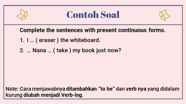 BAHASA INGGRIS KELAS 6-LESSON 1-PRESENT CONTINUOUS TENSE смотреть онлайн