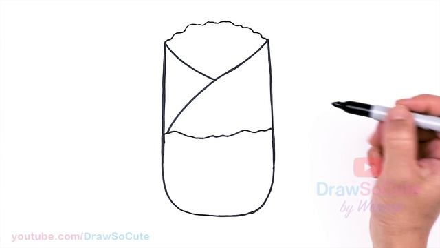 How to Draw a Burrito Easy | Cute Food Art смотреть онлайн