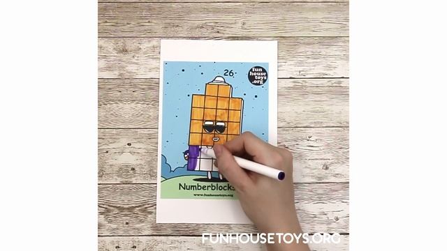 New Numberblocks 26 coloring content | Coloring for Kids | Fun House Toys | Learn to Count смотреть онлайн