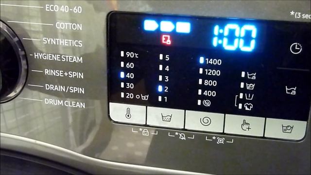 SAMSUNG ECO BUBBLE WASHING MACHINE COLOUR WASH 40C
