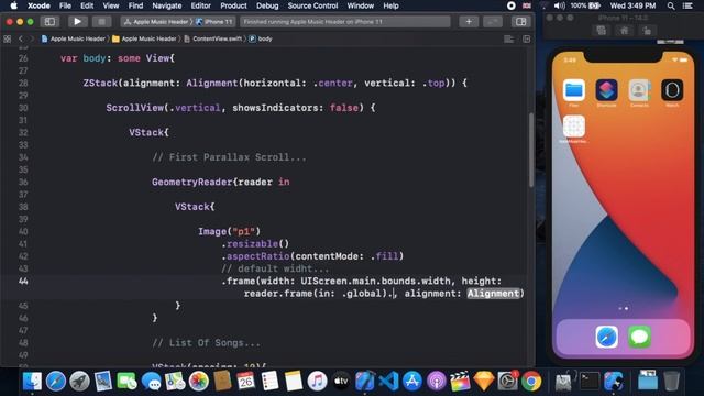 SwiftUI 2.0 Apple Music Header Animation [ Parallax Effect ] - SwiftUI Parallax Effect - SwiftUI 2. смотреть онлайн