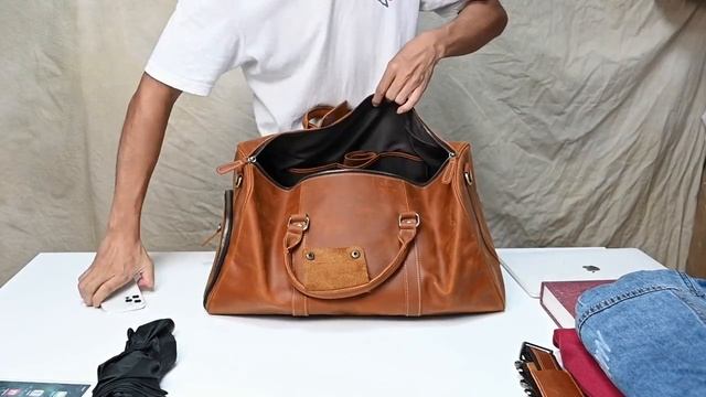 Мужская спортивная сумка в стиле ретро из натуральной кожи, с карманом для обуви, винтажная