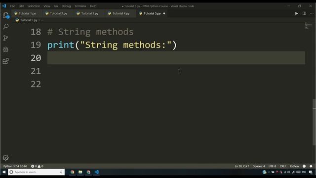 Python strings and built in string methods | Python Tutorial #5 смотреть онлайн