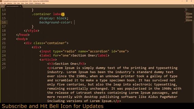 Pure CSS Accordion | csPoint web design tutorials смотреть онлайн
