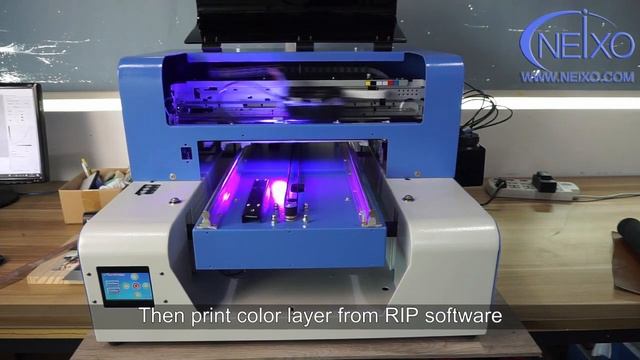 UV printer A3 size for real leather printing machine смотреть онлайн