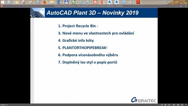 Novinky AutoCAD Plant 3D 2019 смотреть онлайн