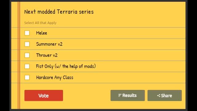 VOTE FOR THE NEXT MODDED TERRARIA SERIES! смотреть онлайн