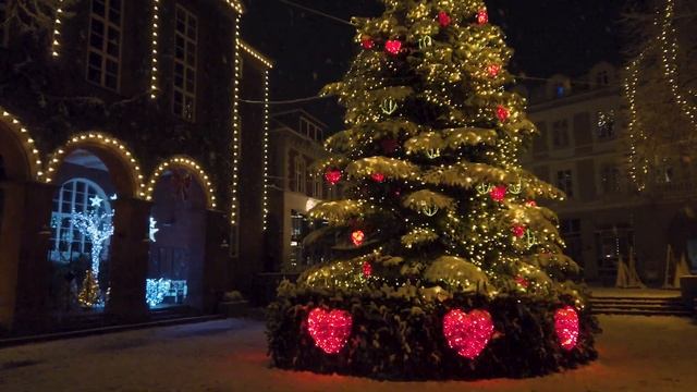 Danmark Kolding Centrum Jule Nat 2021/Kolding Christmas Night 2021 Streets View with Streets sound смотреть онлайн