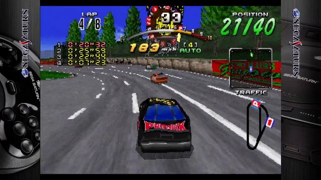 Daytona USA: Championship Circuit Edition - Sega Saturn Gameplay [RetroArch Emulated on PC] смотреть онлайн
