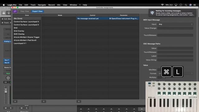 Arturia minilab mkII & Logic Pro X MIDI MAPPING- KNOB SCROLL смотреть онлайн