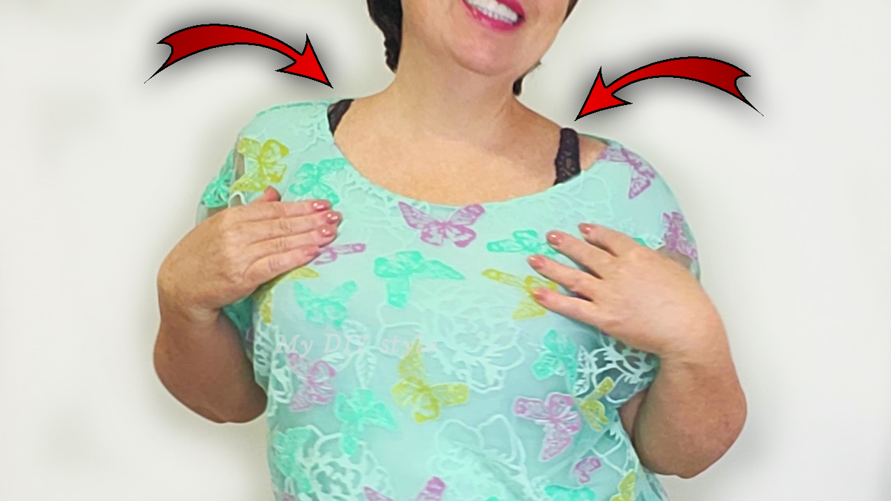 Как незаметно уменьшить большой вырез смотреть онлайн