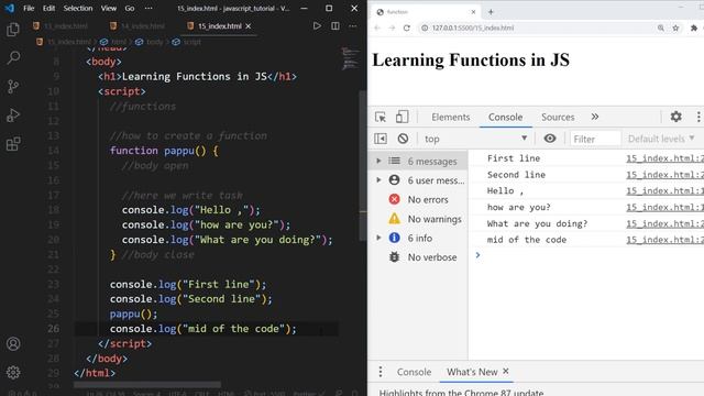 #15 ?Functions/Arrow Functions in Javascript ? | Javascript Tutorial in hindi смотреть онлайн