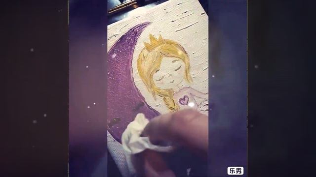 Принцесса маслом с использованием метода "жатой" бумаги смотреть онлайн