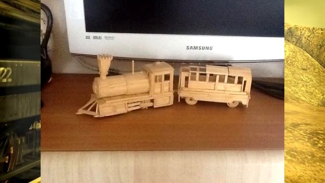 Поезда из спичек, Trains from matches | железная дорога | творчество с детьми смотреть онлайн