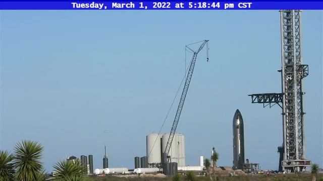 24/7 Starbase SpaceX Launch Site TX Ocean Camera Space Corp Remote Cam 11:30am March 1, 2022 смотреть онлайн