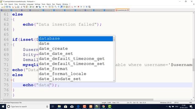 How to Delete data in database PHP || Delete Operation in MYSQL PHP смотреть онлайн
