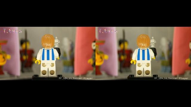 Lego Minifigures 04-11 'Soccer Player' 3D (SBS, VR glasses, Google Cardboard) смотреть онлайн